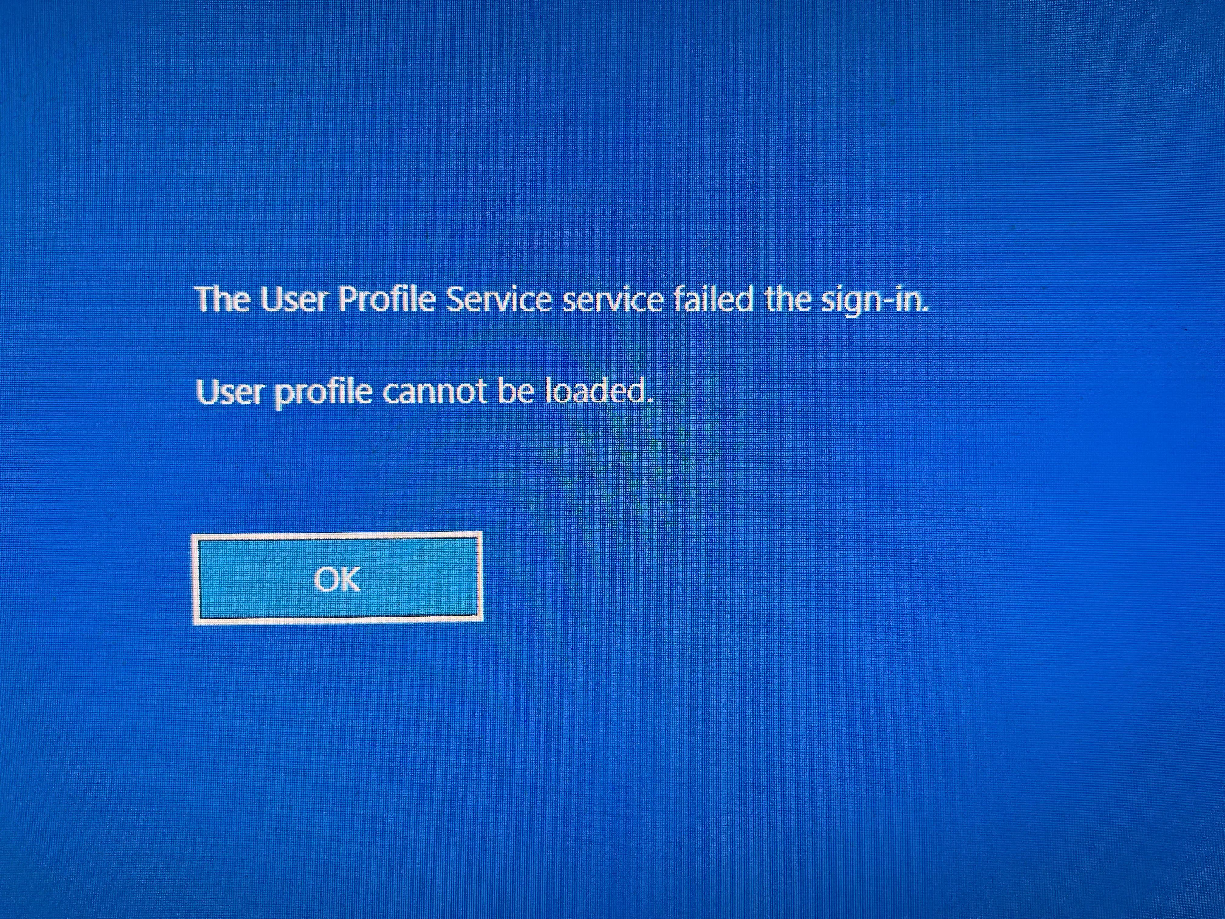Computer login screen troubleshooting