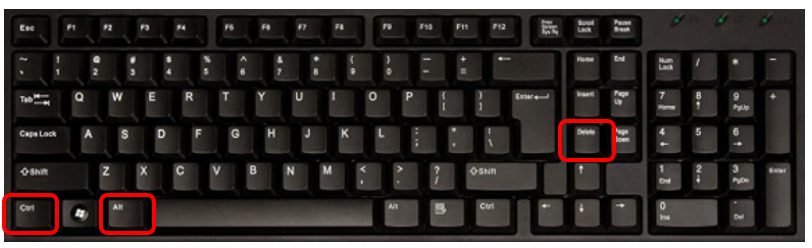 Computer keyboard for password reset